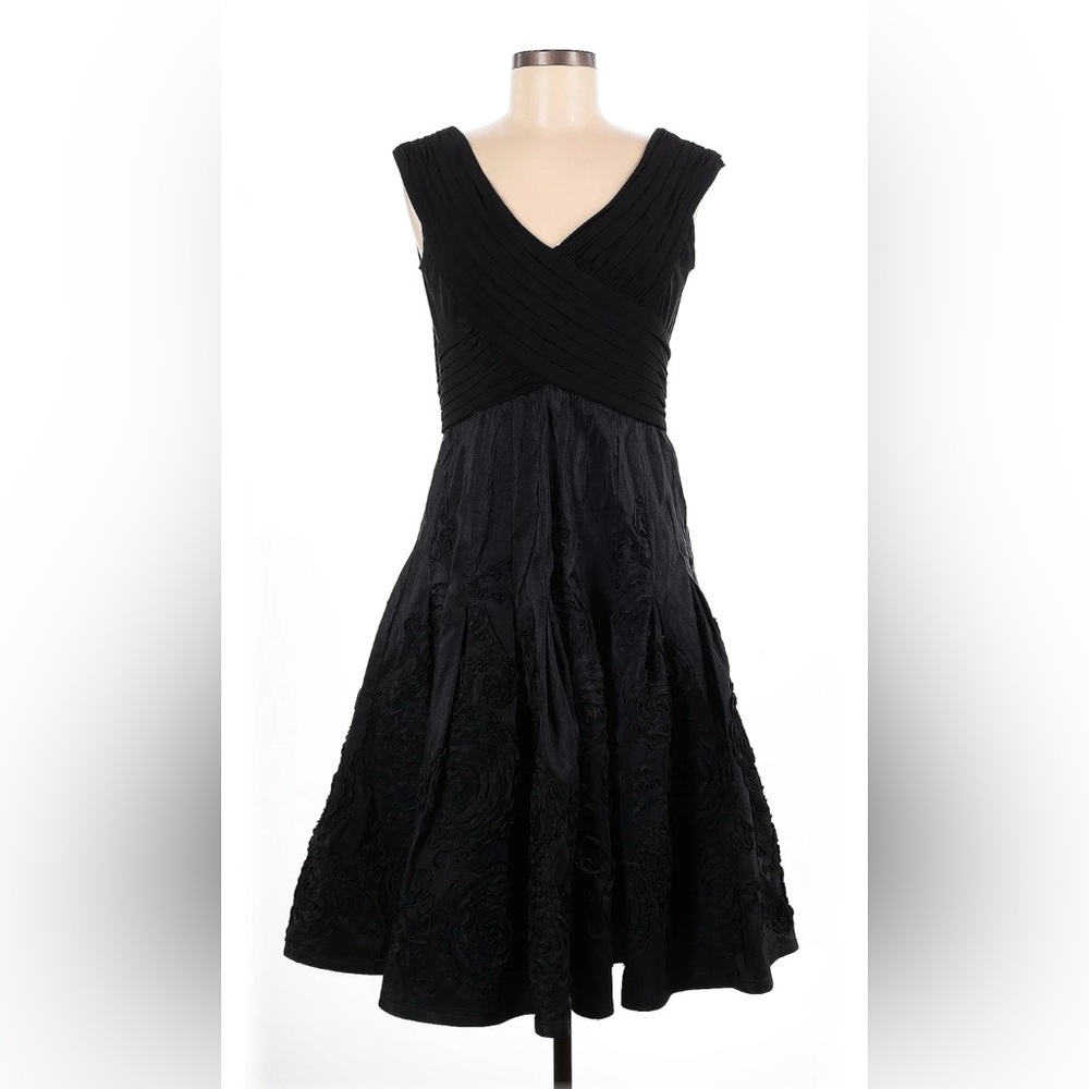 Adrianna Papell Black Cocktail Dress, Size 12
